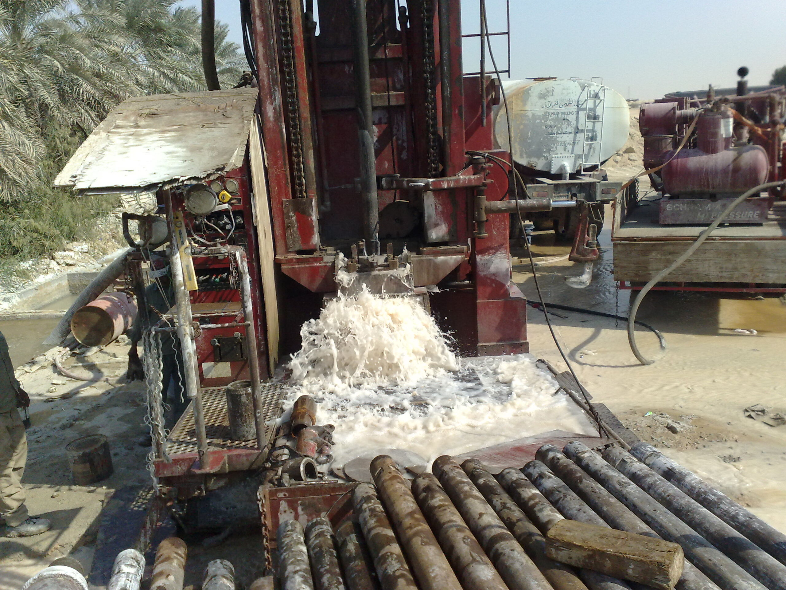 Deep water well drilling at King Fahad University Technical Hospital, Al Ahsa