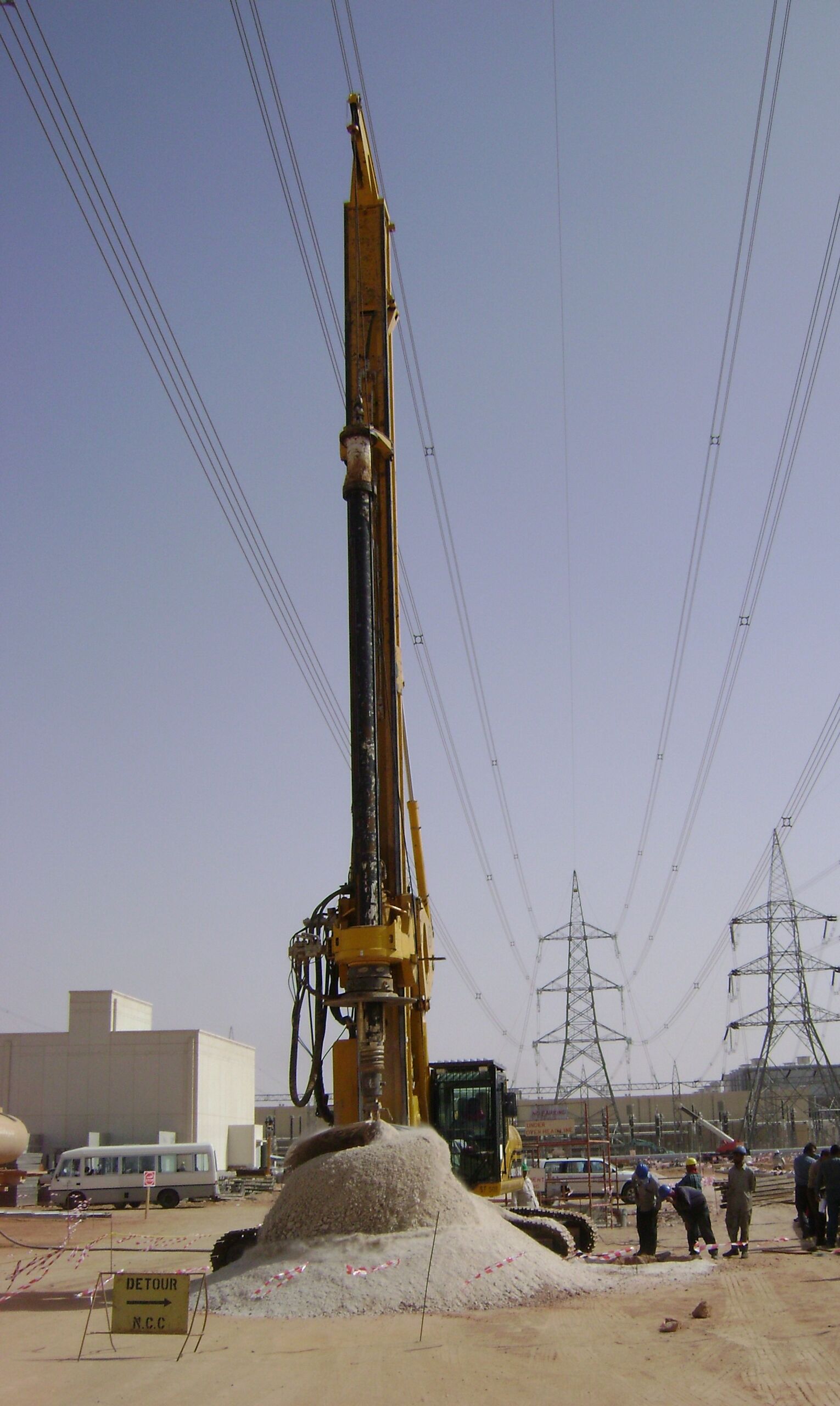 Site team and equipment